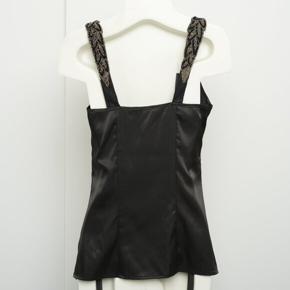 Le Chateau silk satin black top, Size XXS (0) - Picture 5 of 13